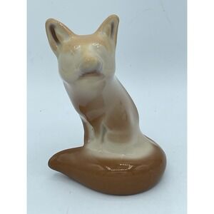 2005 Fenton Art Glass 5" Chocolate Slag Fox Figurine‎ 100 Years Anniversary